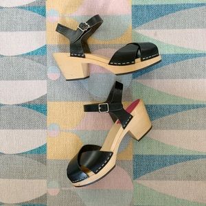 Swedish Hasbeens Mirja Black Size 7